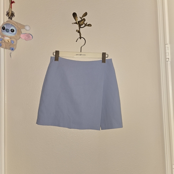 Chic Light Blue A-Line Skirt - Picture 1 of 4